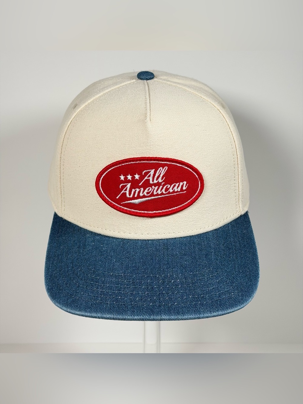 Sauce All American Snapback Hat Cream Blue Two Tone Baseball Cap Tillys USA